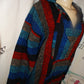 Vintage Red/Blue/Black Hooded Top/Jacket Size L