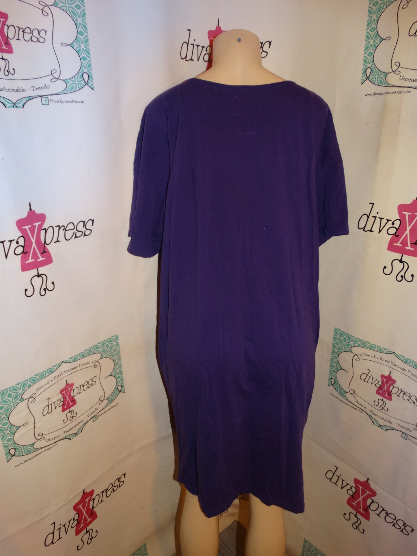 Vintage Purple Egyptian T Shirt Dress Size 1x