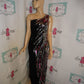 Vintage Martha Black/Silver/Pink Sequins Dress Size S
