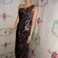 Vintage Martha Black/Silver/Pink Sequins Dress Size S