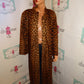Vintage MAryl Bell Leopard Long Throw Jacket Size 2x