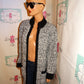 Vintage Monto  Le Chois Black/White Sweater Jacket Size L