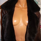 Vintage IZZI Brown Leather Faux Fur Coat Size XL
