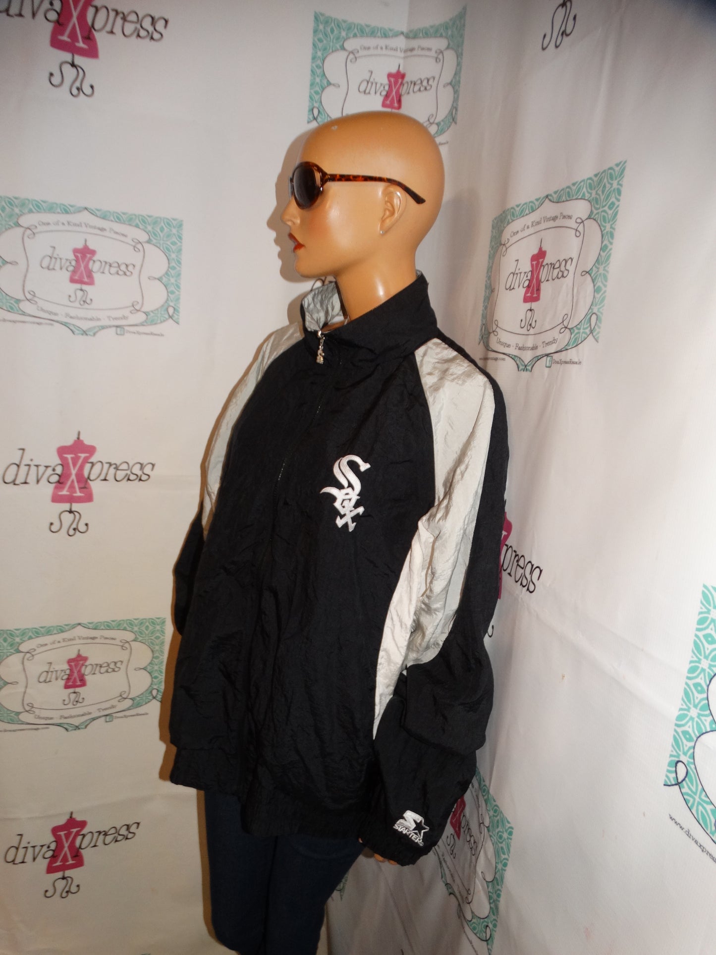 Vintage Starter REd So Black/Gray Bomber Jacket Size 1x