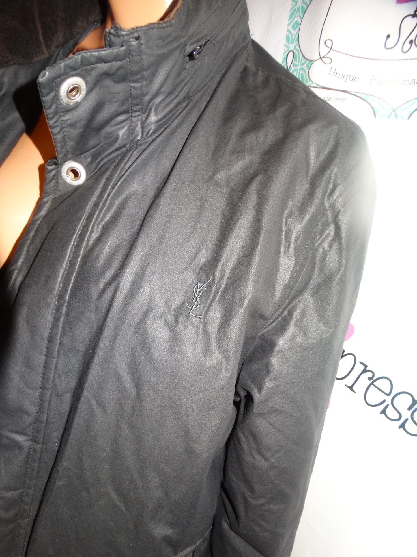 Vintage YSL Black Coat Size XL