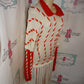 Vintage REd/White Shingle Sweater Dress Size M