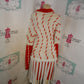 Vintage REd/White Shingle Sweater Dress Size M