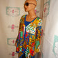 Vintage Miyroyo Colorful Chain Versace Style Blouse Size 1x