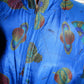 Vintage Regina Porter Royal Blue Zodiac Sign Silk  Bomber Jacket L