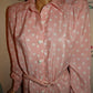 Vintage Leslie Fay Pink/White Polka Dot Dress Size M