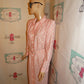 Vintage Leslie Fay Pink/White Polka Dot Dress Size M
