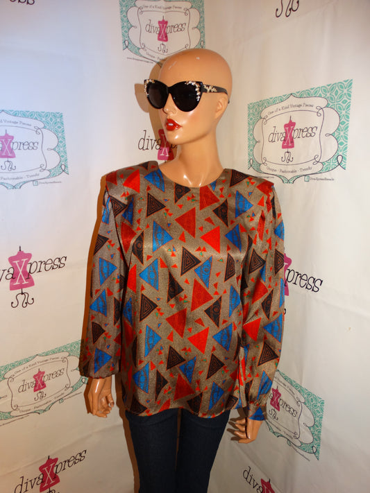 Vintage Lindsey Blake Brown Colorful Size M