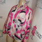 Vintage White/Pink Bomber Jacket Size M