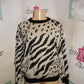 Vintage White Tiger Sweater Size M