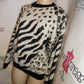 Vintage White Tiger Sweater Size M