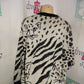 Vintage White Tiger Sweater Size M
