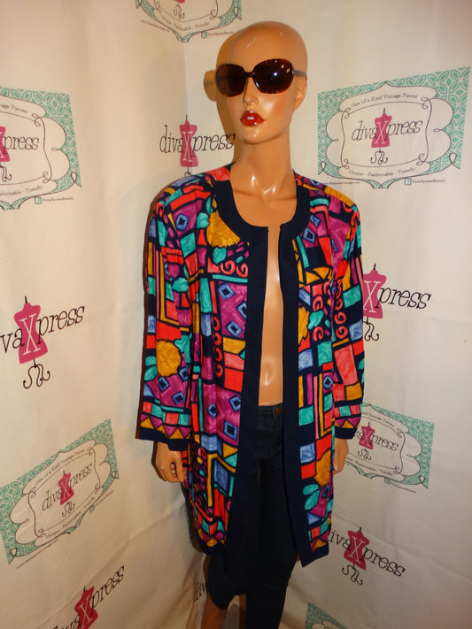 Vintage Tracey Richards Colorful Throw Size 2x