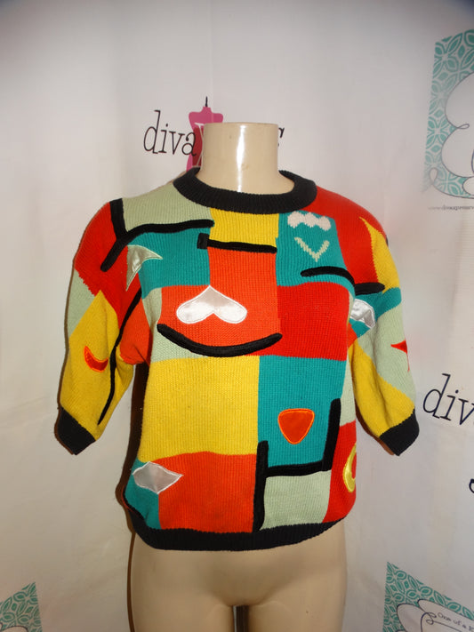 Vintage Renso Fabini Colorful Sweater Size M