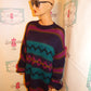 Vintage River Brand Arrow Purple/Tan Colorful Sweater Size 2x