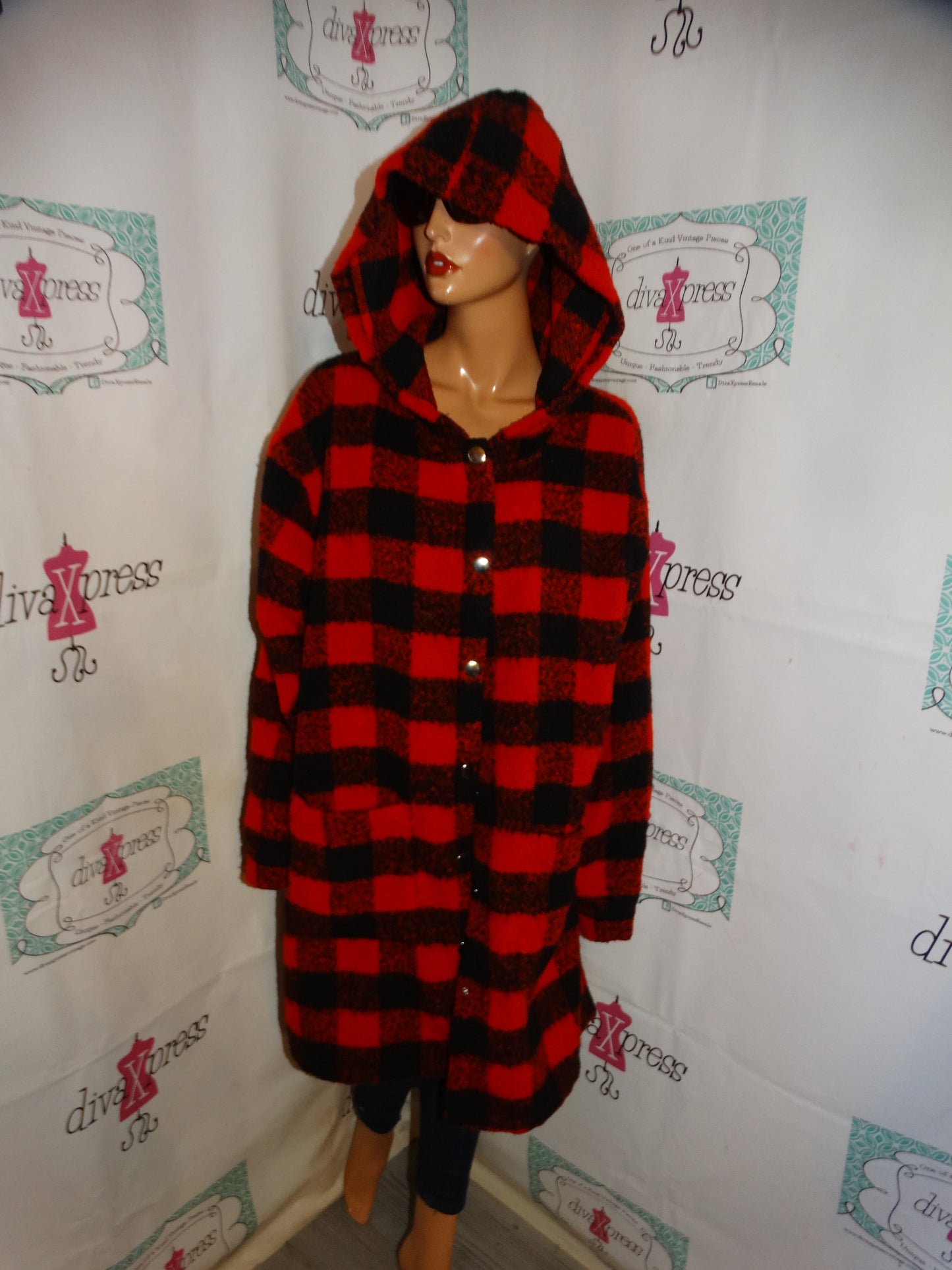Wild Fable Red/Black Plaid Jacket Size 2x