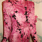 Vintage Kenar 2  Pink Floral Draped Dress Size M