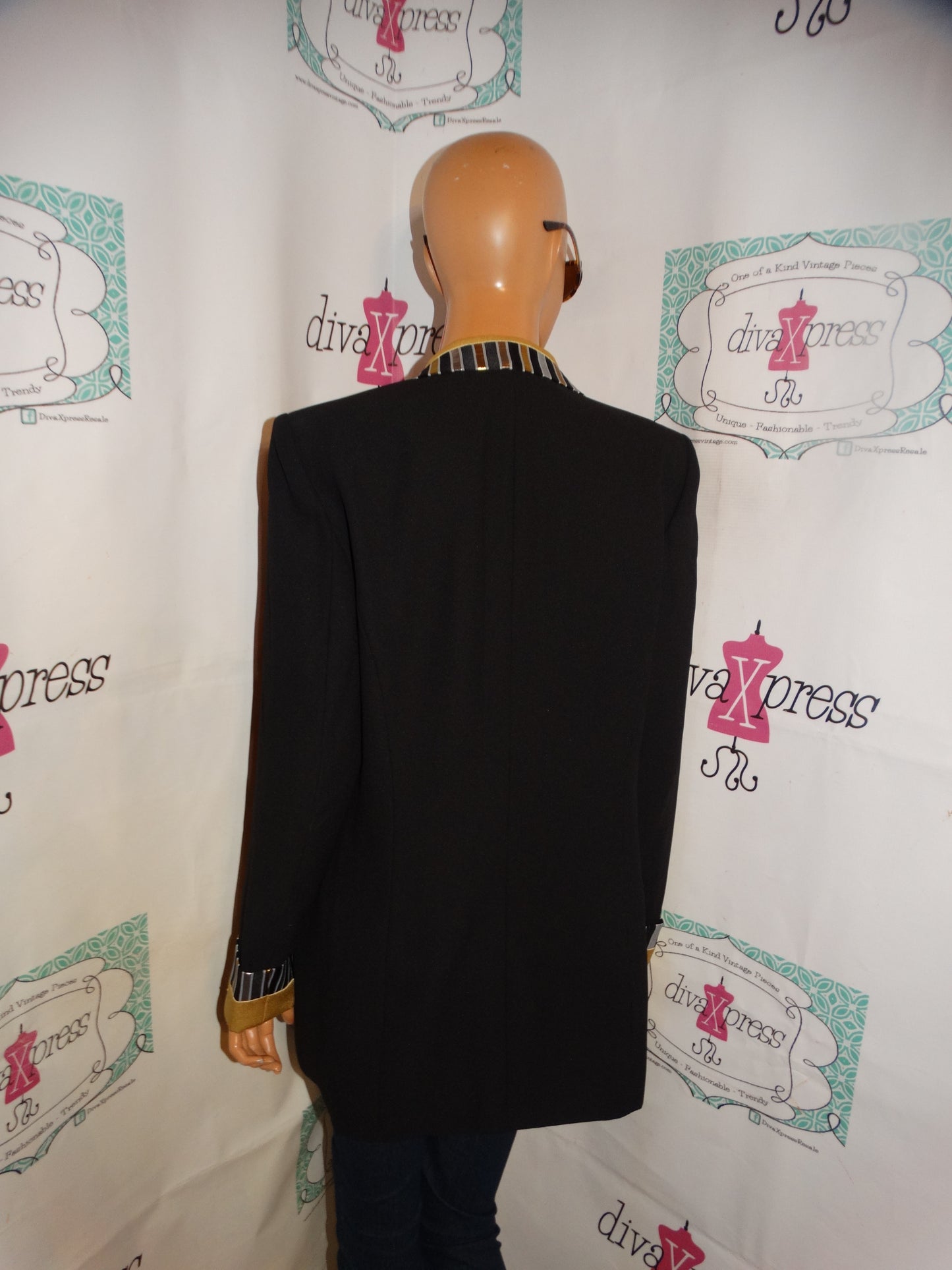 Vintage Moshita  Black/Gold Blazer Size L