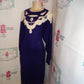 Vintage LArisng Purple/White Sweater Dress size 2x