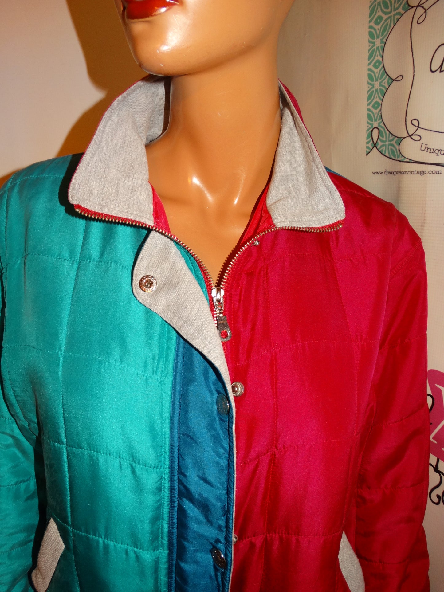 Vintage Petite Sophisticate Colorful Silk Jacket Size M