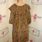 Vintage The African Heritage  Black Egyptian Face High Shoulder Dress/Top Size 1x