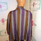 Vintage Rhonda Lee Gray/Purple Tie Bow Blouse Size 1x