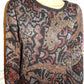 Vintage Just For Women Black Gold  Metallic Sweater Size 2x