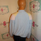 Vintage Savvnna Blue/Pink  White Bomber Jacket Size S