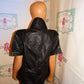 Vintage Quality Leather Good Black Leather Top Size M