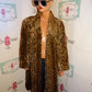 Vintage Lillie Rubin Faux Fur Leopard Coat Throw Size 1x