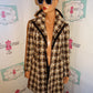 Vintage Nine West Brown/Tan Beaded Coat Size M