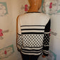 Vintage Terazzo Black/White Polka Dot Sweater Size M