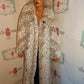 Vintage Pamela Mccoy Cream/Gray/Brown Faux Fur Long Coat Size 1x