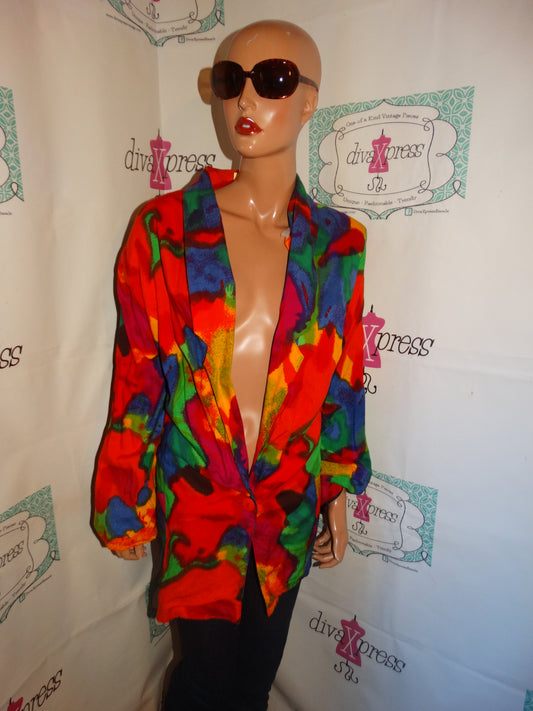 Vintage Joanna Colorful Blazer Size 3x