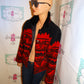 Vintage NILS Red/Black Faux Fur Jacket Size M