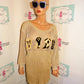 Vintage XES MY Gold Shoe Sweater Size 1x