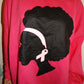 Vintage Pink Afro Head Sweat Shirt Size 3x