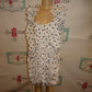 Vintage White Polka Dot White Ruffle Dress NWT Size 1x