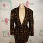 Vintage Ellen Tracy Black Aztec 2 Piece Skirt Set/Dress Size M