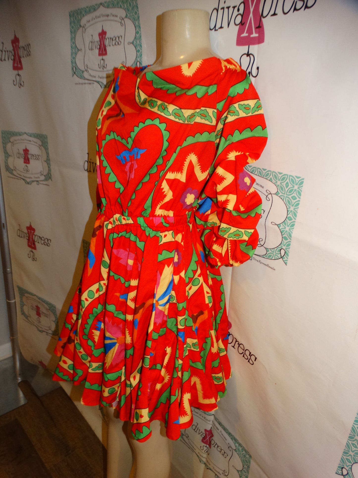 LAtiste Orange Colorful Dress with Tie Size 1x