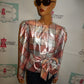 Vintage Prophecy Pink/Gray Top Size M