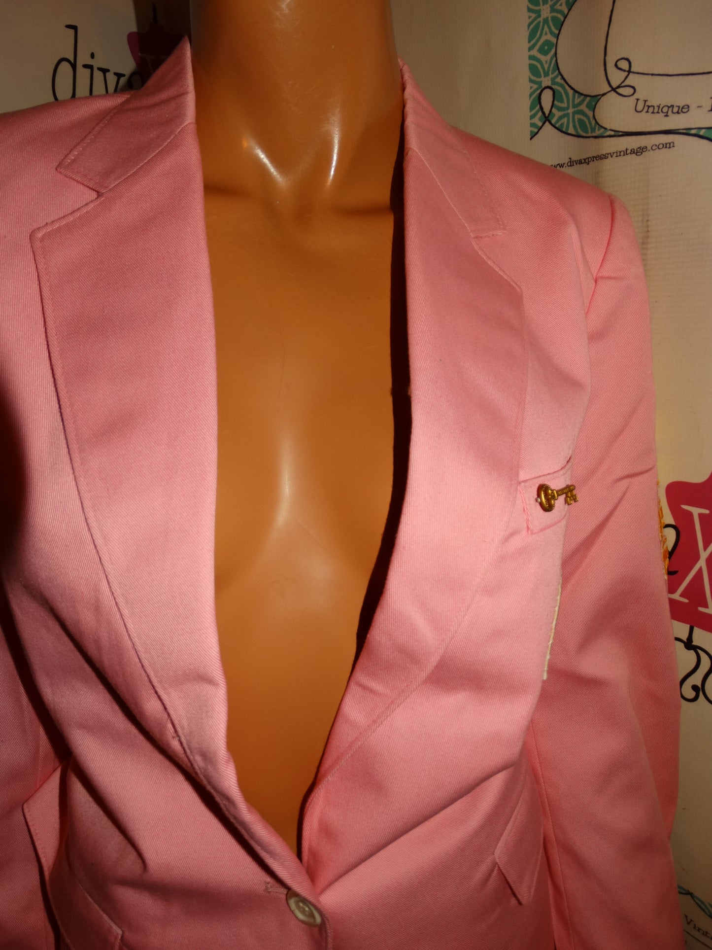 Vintage Pink Blazer With Patches Size M
