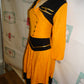 Vintage Koco Mustard Yellow/Black Two Piece Dress Size M