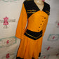 Vintage Koco Mustard Yellow/Black Two Piece Dress Size M