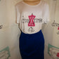 Vintage ST John Blue Sweater Skirt Size M