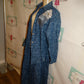 Vintage Blue Jean Beaded 2 Piece Dress Set Size L